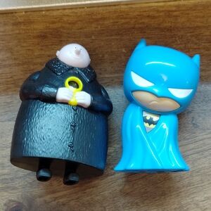 Blue Batman Vinyl Figure & Addams Family Uncle Fester Figure Set